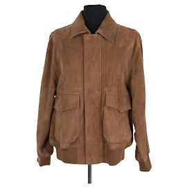 Gerard Darel brown suede leather jacket Brown