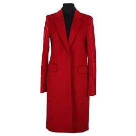 Autre Marque Langer roter Wollmantel von Boss Rot