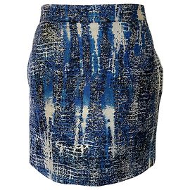 Stella Mc Cartney Stella McCartney Mini-jupe Blue / White Bleu
