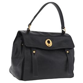 Autre Marque Saint Laurent Muse Two Bolsa de Mão Couro Preto Outro