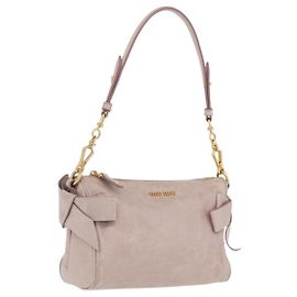 Miu Miu Bolsa de Ombro Vitellolux Rosa e Ouro Outro