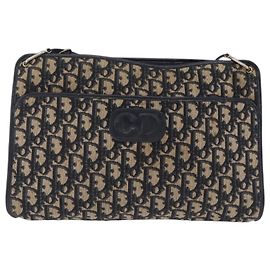 Borsa a tracolla Dior Trotter Tela Navy Altro
