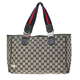 Gucci Web Handle Buckle GG Canvas Medium Beige