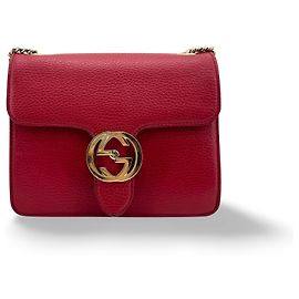 Gucci Interlocking Leather Small Red