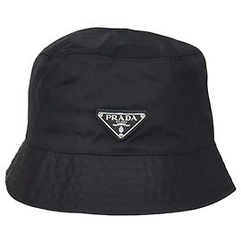 Prada Black Nylon Bucket Hat Black