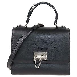 Sac à main Miss Monica Medium en cuir noir Dolce & Gabbana Noir