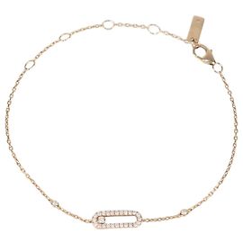 Bracciale Messika Move Uno Pave in oro rosa 18K e diamanti D'oro