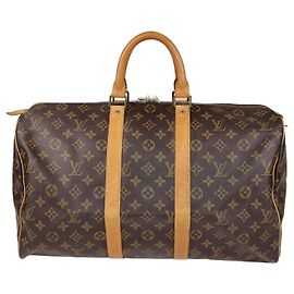Borsa Louis Vuitton Monogram Canvas Keepall 45 Marrone