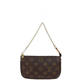 Louis Vuitton Monogram Canvas Mini Pochette Accessoires Marrone