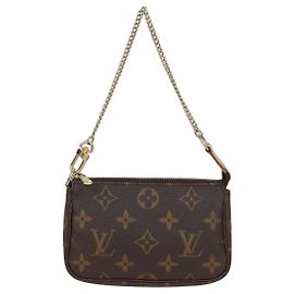 Louis Vuitton Monogram Canvas Mini Pochette Accessoires Marrom
