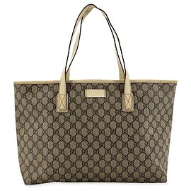Gucci Plus GG Coated Canvas with Leather Large Marrone
