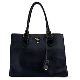 Prada Convertible Open Saffiano Leather Medium Preto