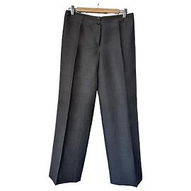 Autre Marque Armani Collezioni Leinenhose Grau Grau