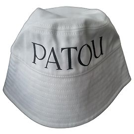 Jean Patou Patou Chapéu Bucket Branco de Algodão Branco