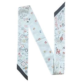 Chanel slim Foulard weiß multicolor Weiß