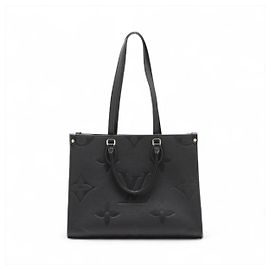 Louis Vuitton mala de ombro Onthego MM em couro de bezerro grão Empreinte Giant monogram Preto
