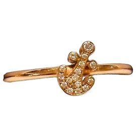 FRED Anchor Diamond Ring in Rose Gold Golden