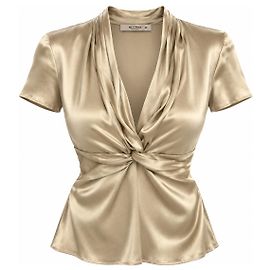 Top de seda Etro con detalle torcido - Beige Beige