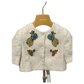 Dolce & Gabbana Kids Casaco de Cerimónia com Cristais - Branco Branco