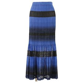 Issey Miyake Jupe plissée perforée Pleats Please Bleu Autre