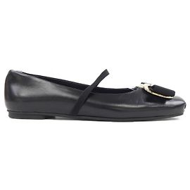 Salvatore Ferragamo Leather Flat Shoes Black