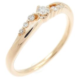 Autre Marque Anillo 4℃ K10 Pink Gold Diamante Rosa