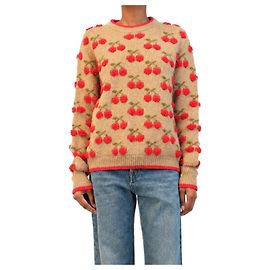 Autre Marque Cherry Pullover aus Alpaka-Mischung in Camel und Rot - size XS Andere