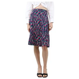 Jupe midi en soie imprimée multicolore Louis Vuitton Autre