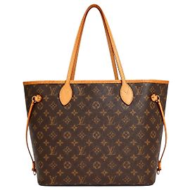 Louis Vuitton  mala tote Neverfull MM em tela Monogram castanha Outro