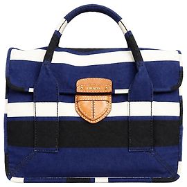 Prada Borsa tote in tela a righe blu Altro