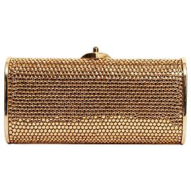 Judith Leiber Pochette minaudière en cristal doré Autre