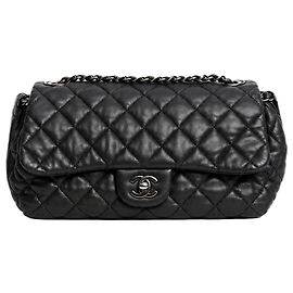 Chanel Bolso Bubble flap 2013 de piel de cordero negro Otro