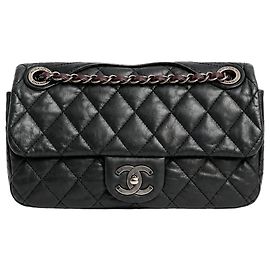 Chanel Black 2010 quilted leather flap shoulder bag Other