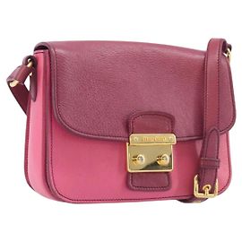 Miu Miu Madras Shoulder Bag Cuir Rose Or Autre