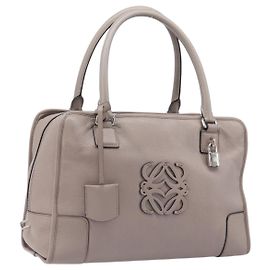 LOEWE Amazona 36 Handtasche aus Leder Lila Grau Andere
