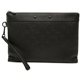 Louis Vuitton Black Monogram Shadow Pochette To Go Noir
