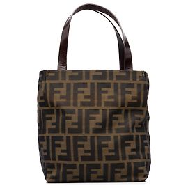 Borsa Tote Fendi Mini Zucca Canvas Marrone Marrone