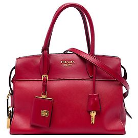 Bolsa Prada Esplanade em Saffiano vermelho e City Calf Vermelho
