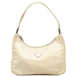 Prada Borsa a tracolla Mini Tessuto Re Edition 2000 Marrone Marrone Beige