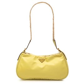Bolso de hombro Prada en Tessuto amarillo con cadena Otro Amarillo