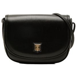 Céline Celine Bolsa Tiracolo Macadam em couro preto Preto