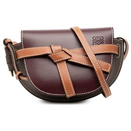Sac bandoulière LOEWE Gate Mini en cuir tricolore rouge Rouge Bordeaux