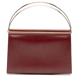 Cartier Red Leather Trinity Handbag Red Dark red