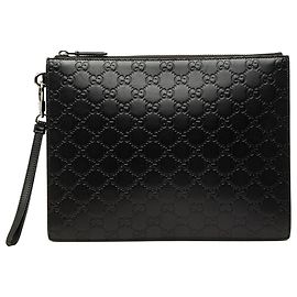 Gucci Black Guccissima Clutch Black