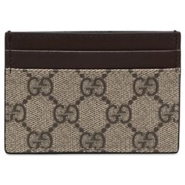 Gucci Beige GG Supreme Kartenetui Beige