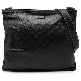 Borsa a tracolla Gucci Black Guccissima Nero