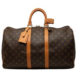 Louis Vuitton Brown Monogram Keepall 45 Braun