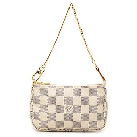 Louis Vuitton White Damier Azur Mini Pochette Accessoires Branco