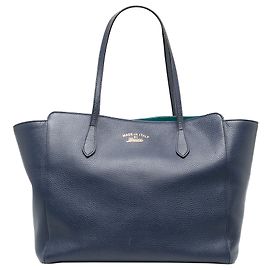 Borsa Swing Gucci Blue Medium in pelle di vitello Blu Blu navy