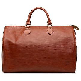 Louis Vuitton Brown Epi Speedy 35 Marron